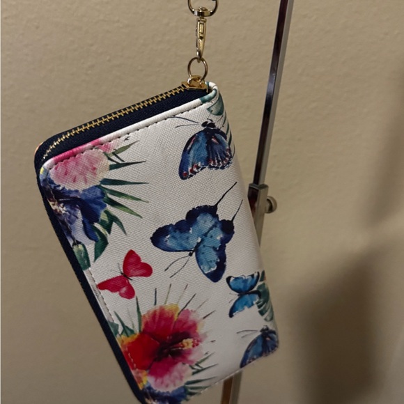 CORAL BAY Beautiful  Colorful Floral Butterfly Zip Around Wallet NWOT - Picture 7 of 9